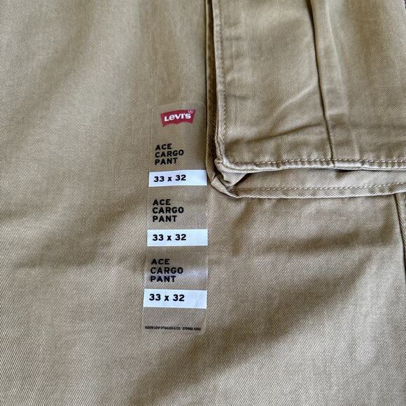 Levis Cargo Pants Relaxed Fit Ace Cargo Pants Beige 33x32 - Picture 5 of 7
